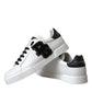 White Leather DG Logo Casual Low Top Sneakers Shoes