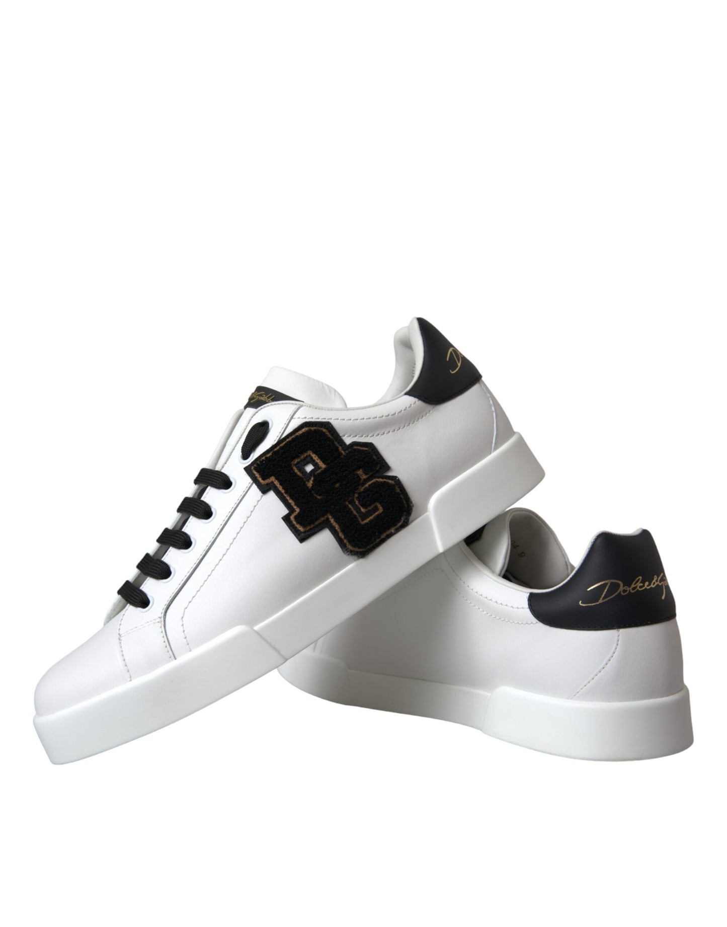 Scarpe da ginnastica basse casual con logo DG in pelle bianca