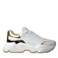 White Gold DAYMASTER Leather Sneakers Shoes