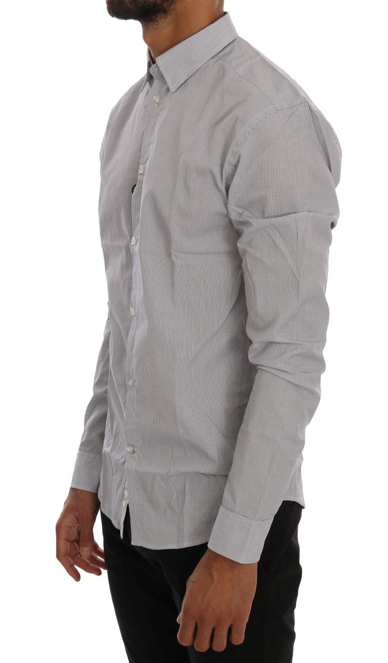 Camicia casual chic a quadri blu