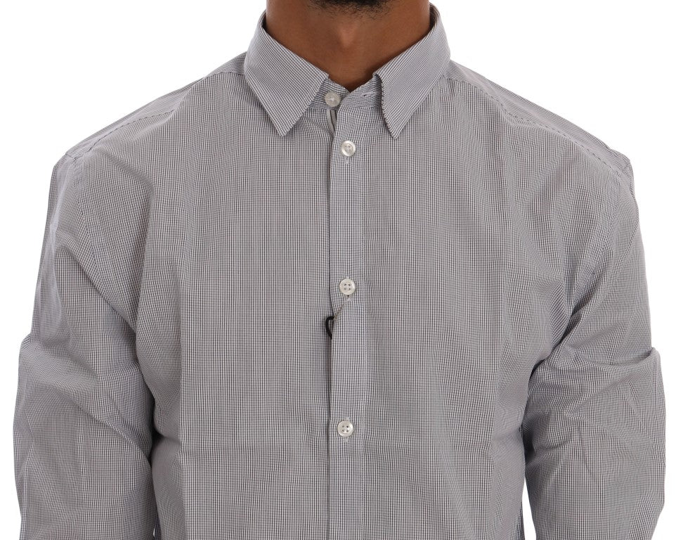 Camicia casual chic a quadri blu