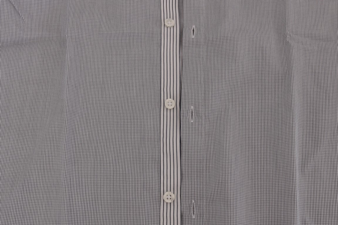 Camicia casual chic a quadri blu