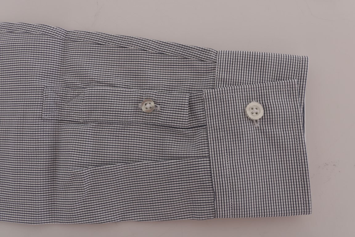 Camicia casual chic a quadri blu