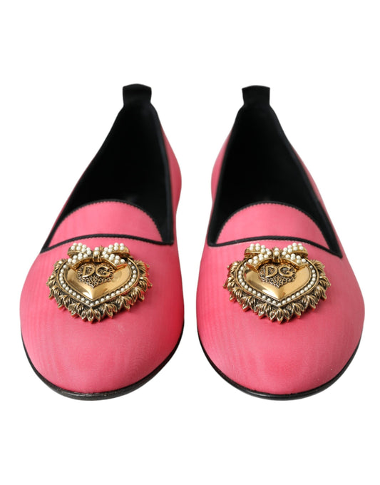 Mocassini Slip On in Velluto Rosa Scarpe Basse