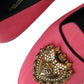 Pink Velvet Slip On Loafers Flats Shoes