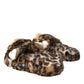 Brown Tiger Slippers Flats Sandals Shoes