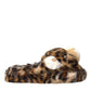 Brown Tiger Slippers Flats Sandals Shoes