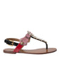 Multicolor Crystal Sandals Flip Flops Shoes