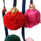 Multicolor Pom Pom Fur Wrap Sandals Shoes