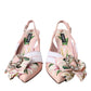 Pink Lily Crystal Cady Slingback Heel Shoes