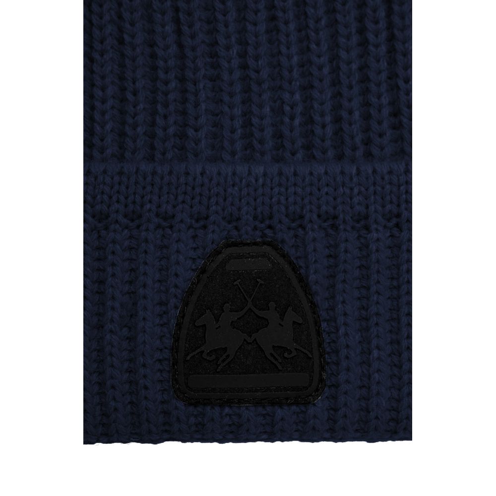 Berretto da uomo in acrilico blu