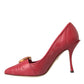 Red Devotion Leather Heels Pumps Shoes