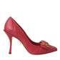 Red Devotion Leather Heels Pumps Shoes