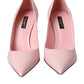 Light Pink Patent Leather Pumps Heels Shoes