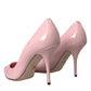 Light Pink Patent Leather Pumps Heels Shoes