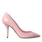 Light Pink Patent Leather Pumps Heels Shoes