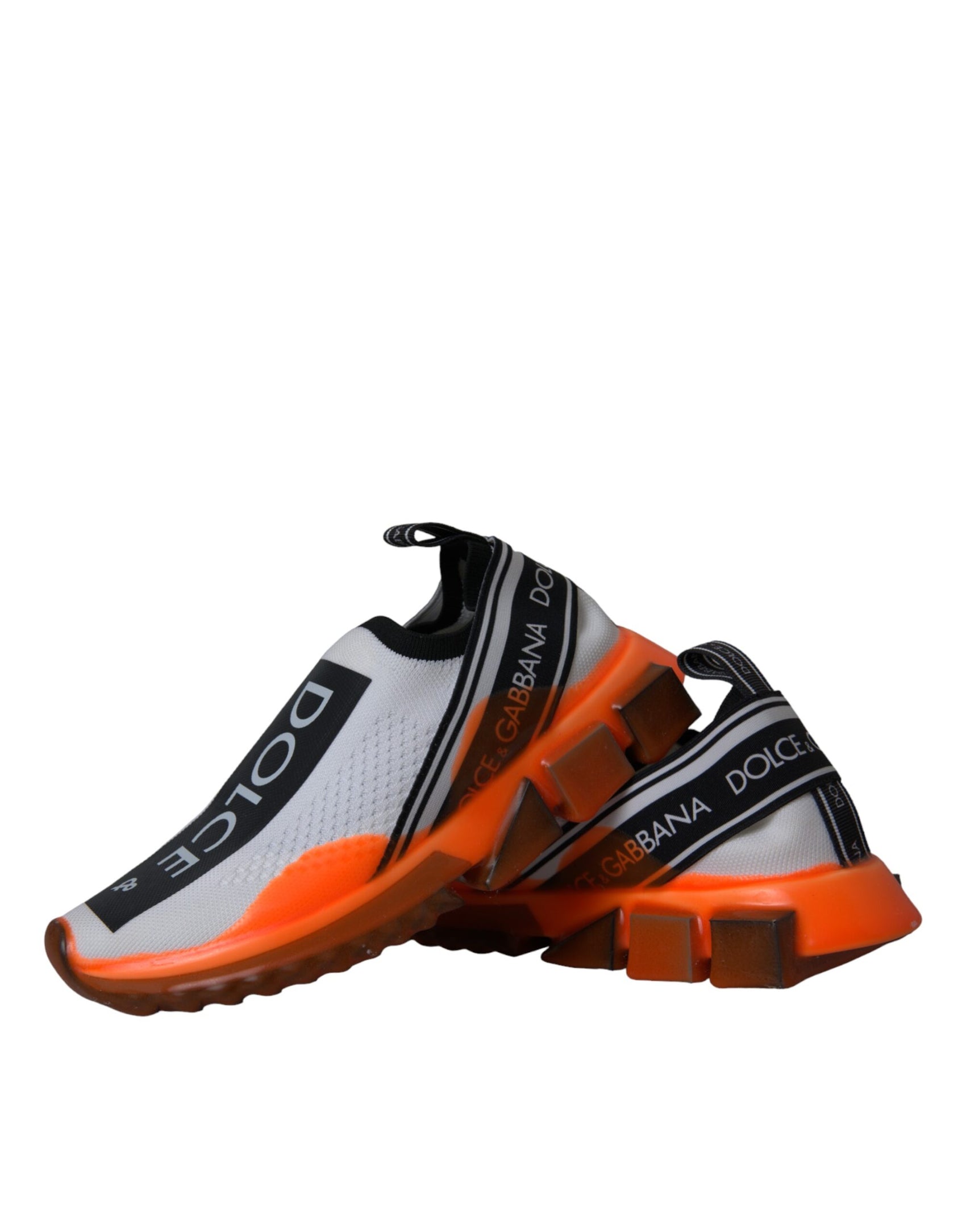 Sorrento Slip-On Sneakers in Schwarz/Weiß/Orange