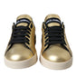 Gold Portofino Calf Leather Sneakers Women Shoes