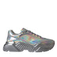 Silver Iridescent DAYMASTER Leather Sneakers Shoes