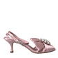 Pink Keira Crystal Heels Sandals Shoes