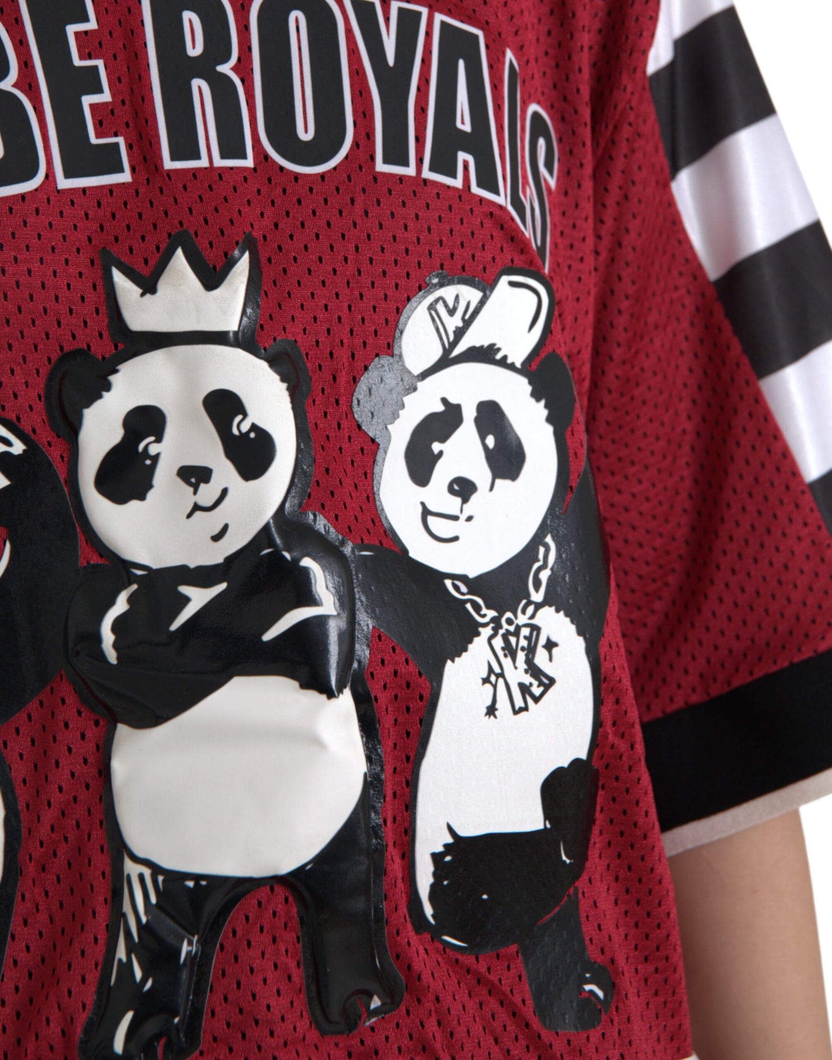 Mehrfarbiges Oversize-T-Shirt mit Royals-Panda
