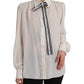 Off-White Langarm-Bluse mit Knopfleiste