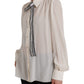 Off-White Langarm-Bluse mit Knopfleiste