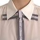 Off-White Langarm-Bluse mit Knopfleiste