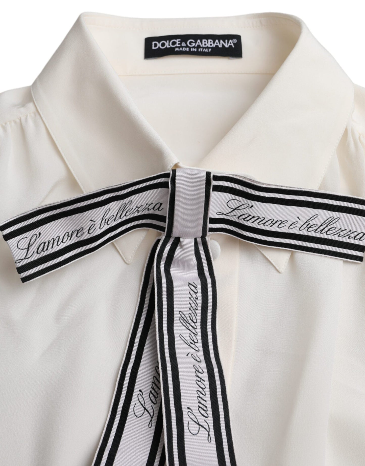 Off-White Langarm-Bluse mit Knopfleiste