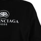 T-shirt girocollo a maniche corte con logo in cotone nero