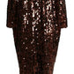 Multicolor Sequined Long Coat Jaquard Jacket