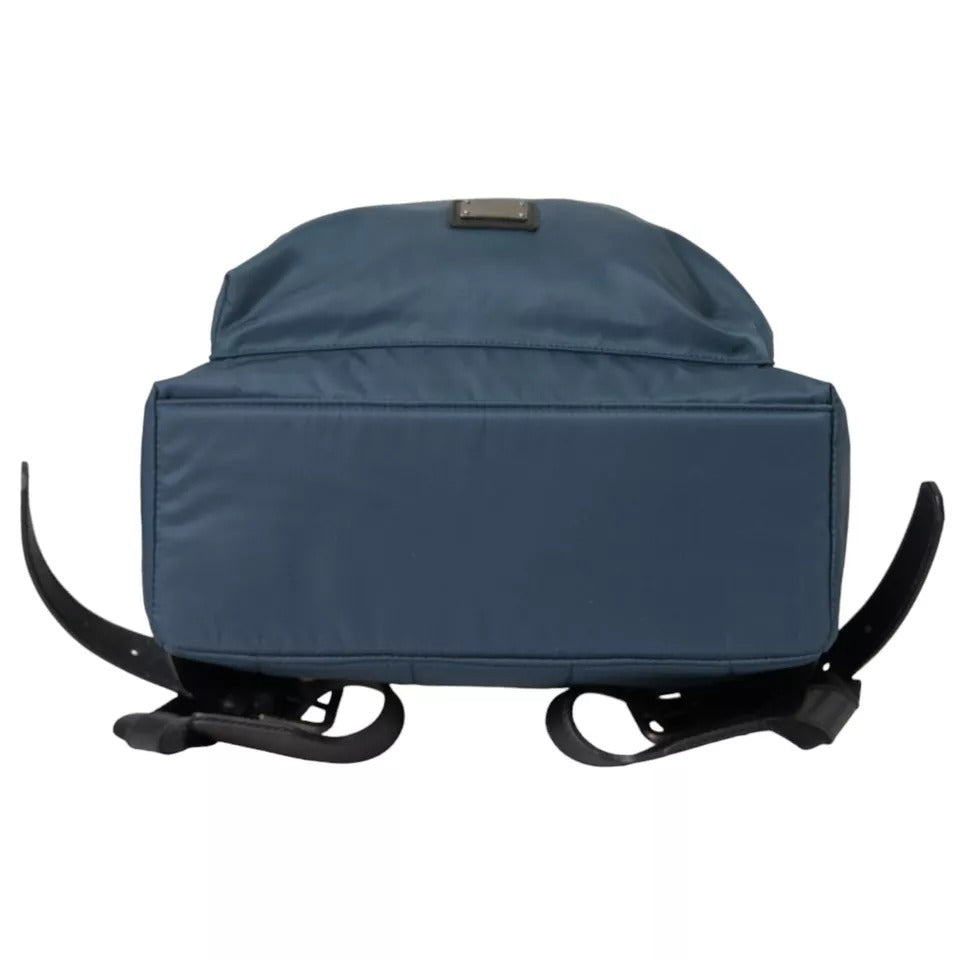 Zaino da uomo con toppa in nylon blu #DGFamily