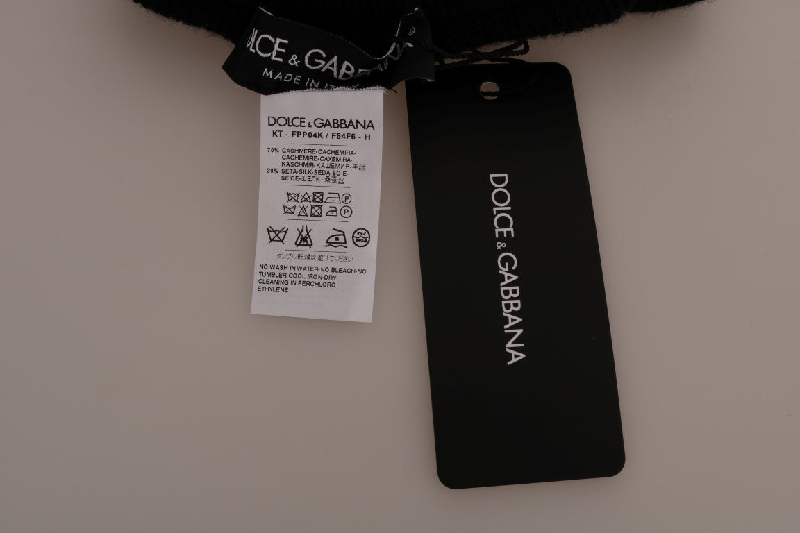 Elegante schwarze Stretchhose aus Kaschmir-Seide