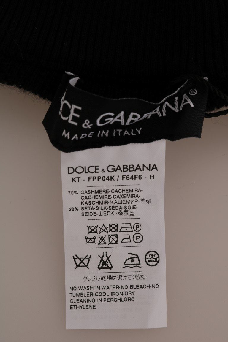 Elegante schwarze Stretchhose aus Kaschmir-Seide