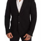 Giacca Blazer Slim Fit in Lana Nera