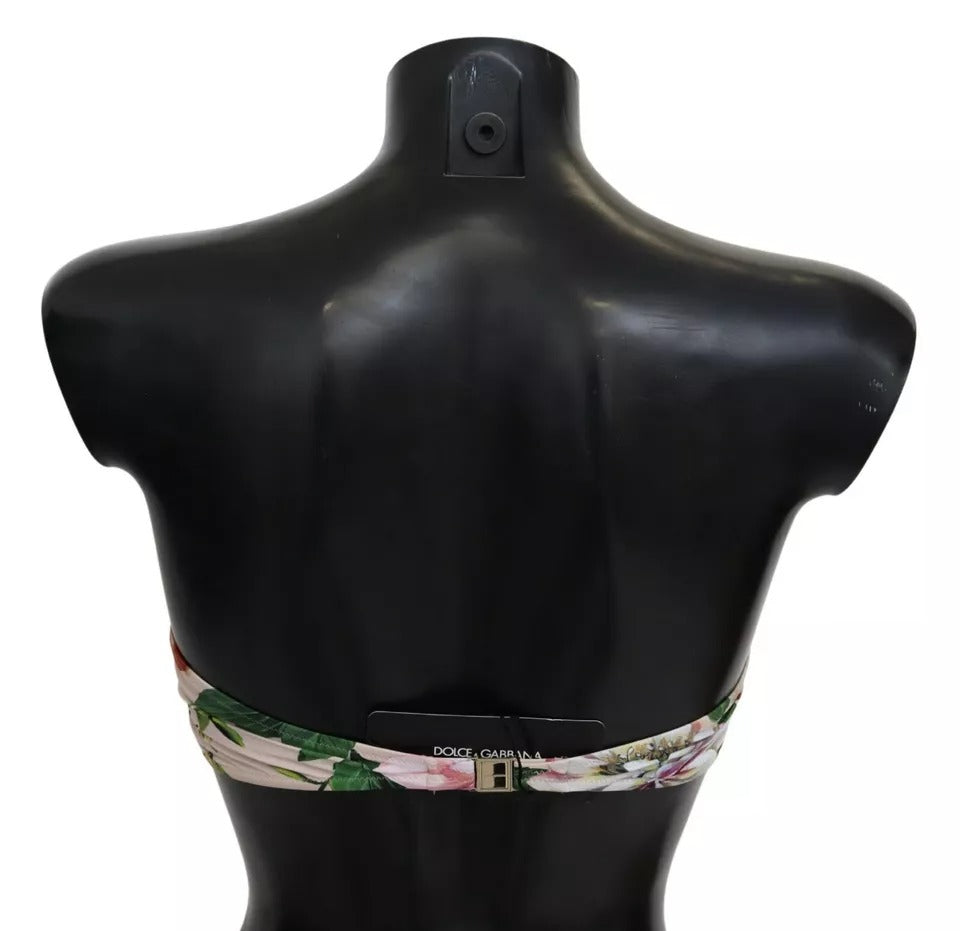 Costume da bagno con stampa floreale rosa, bikini da spiaggia