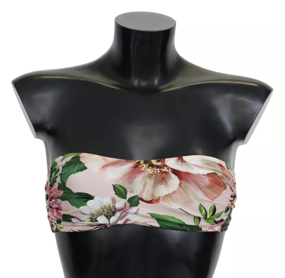 Costume da bagno con stampa floreale rosa, bikini da spiaggia