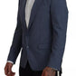 Blazer slim fit elasticizzato in lana blu