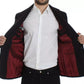 Blazer con due bottoni in alpaca bordeaux