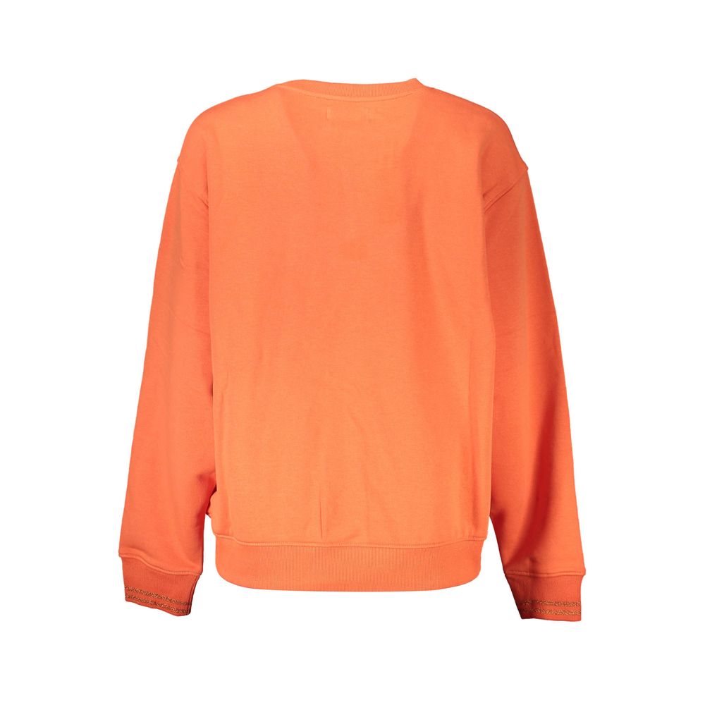 Orange Cotton Women Sweater