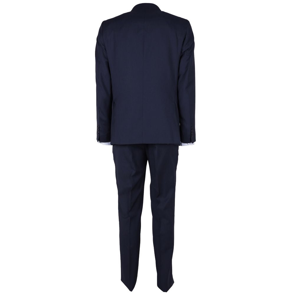 Blue Virgin Wool Men's Suit