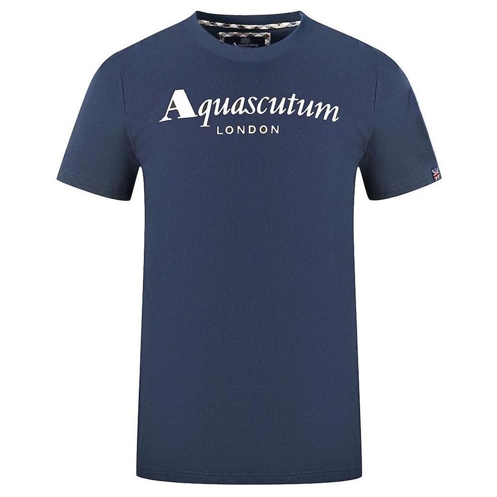 Blue Cotton Men T-Shirt