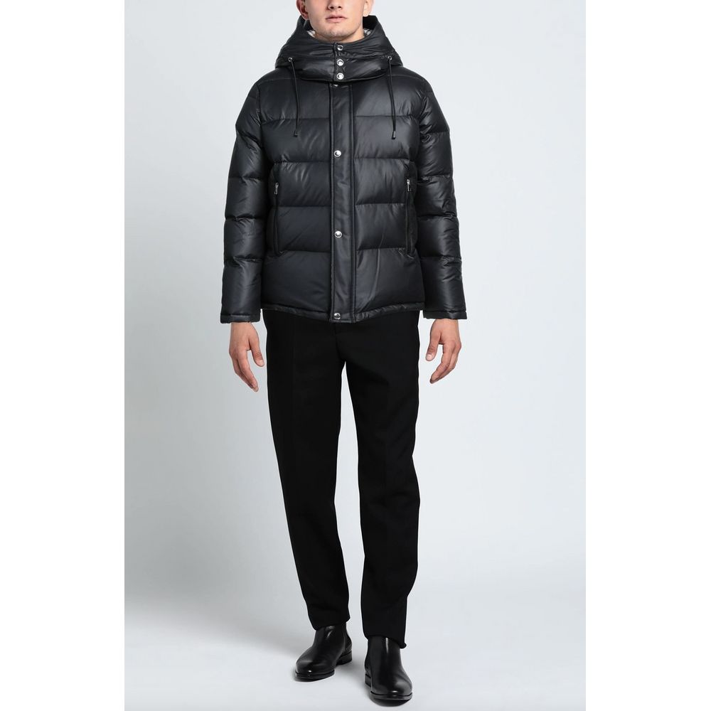 Schwarze Polyester-Herrenjacke