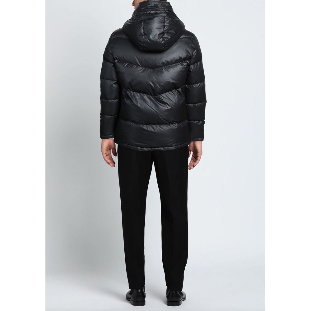 Schwarze Polyester-Herrenjacke
