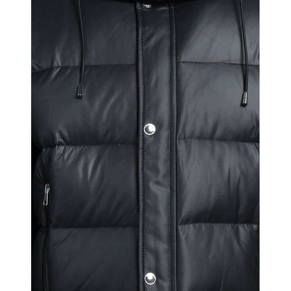 Schwarze Polyester-Herrenjacke