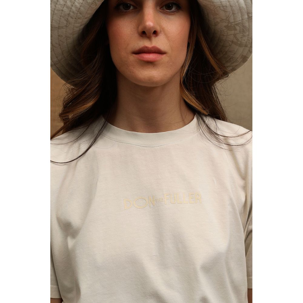 Weißes Damen-T-Shirt aus Baumwolle