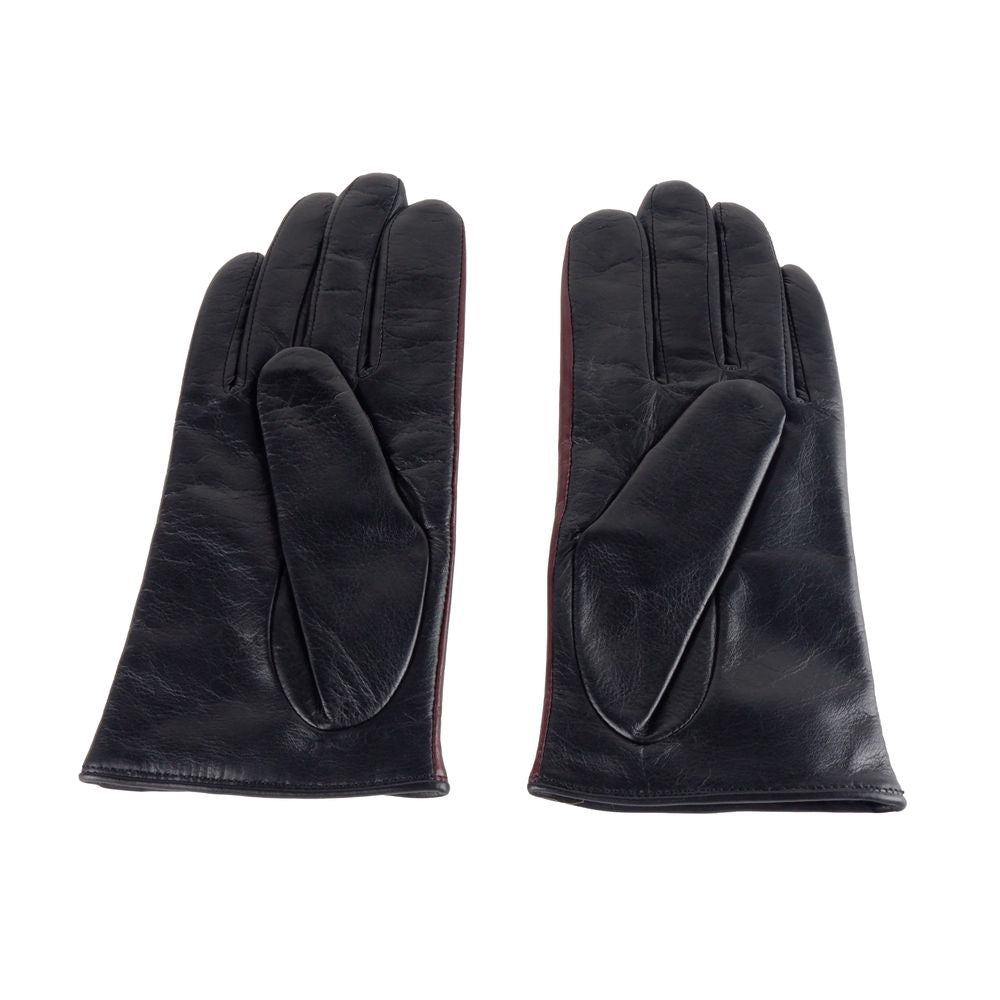 Roter Lammfellhandschuh für Damen