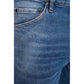 Jeans da uomo in cotone blu usurati