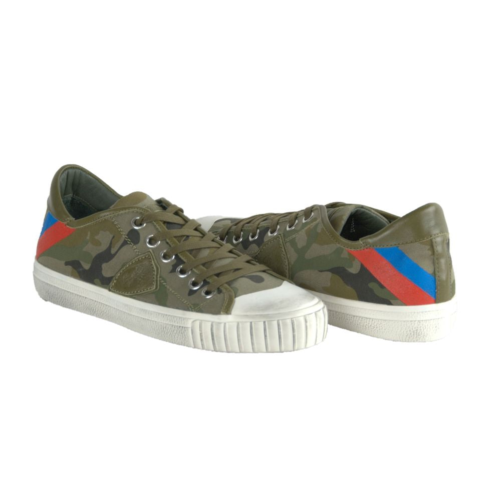 Sneaker da uomo in pelle verde