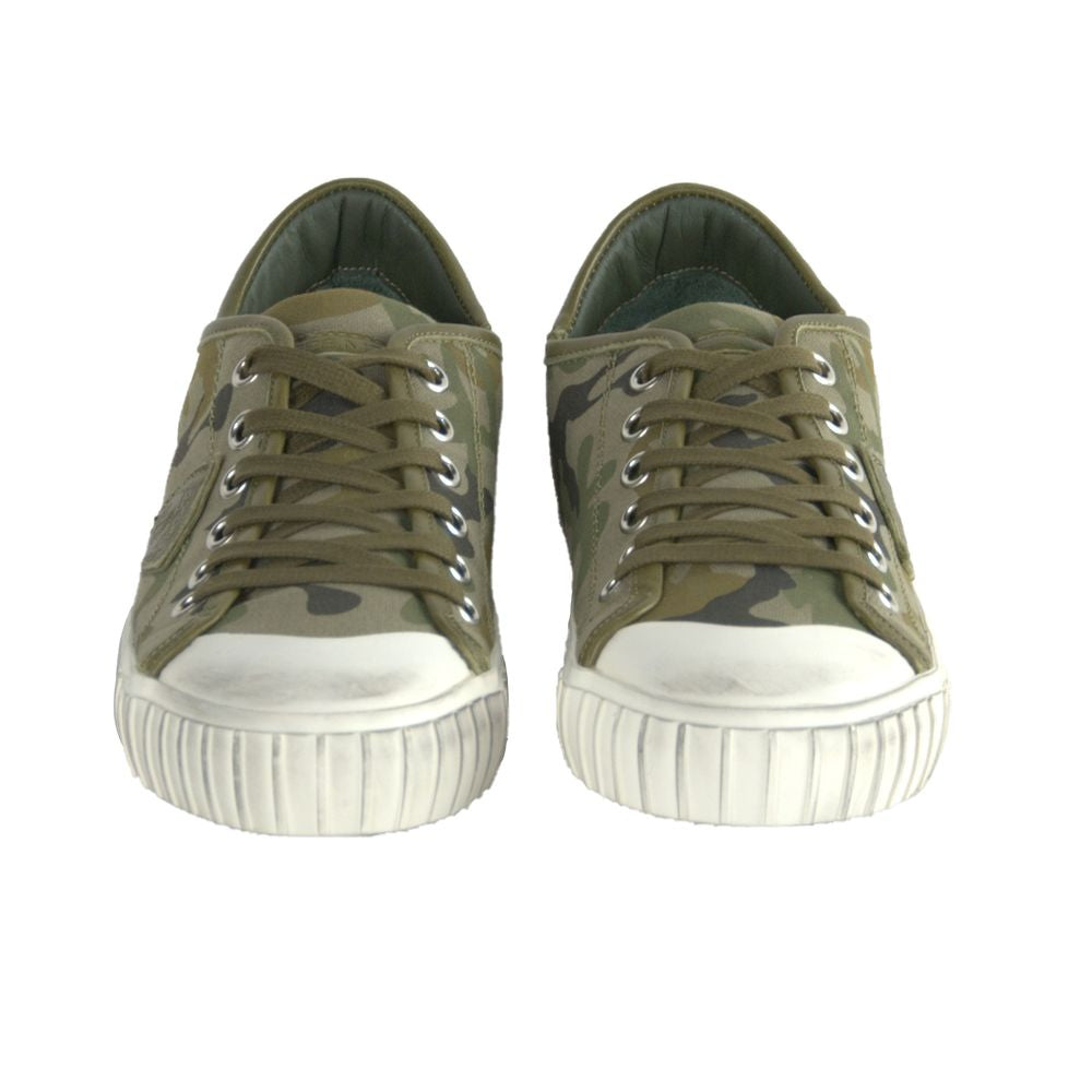 Sneaker da uomo in pelle verde